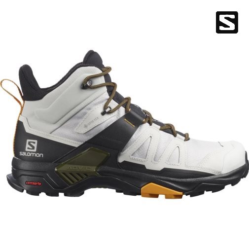 Botas Caminhada Salomon X Ultra 4 Mid GTX Masculino Branco Pretas | PT O63872